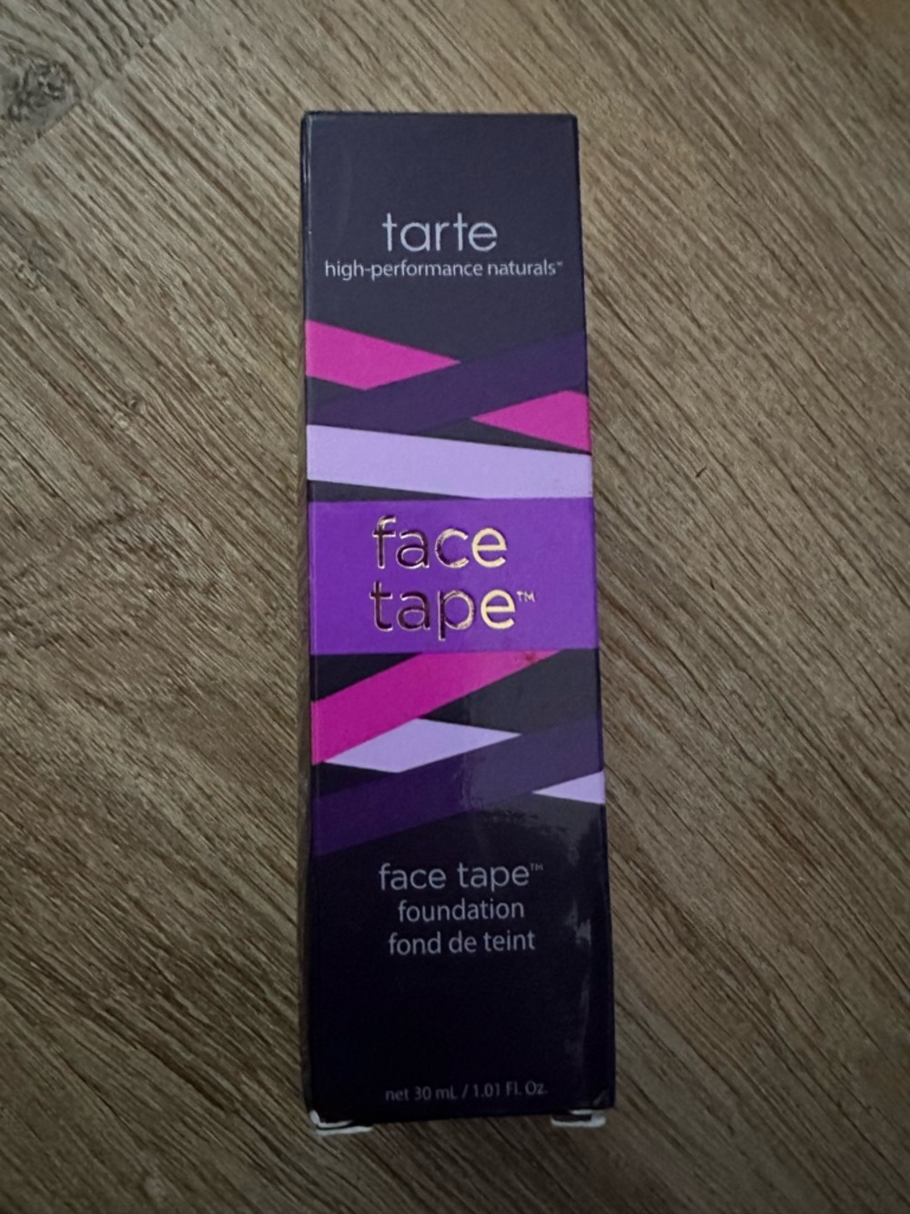 tarte packaging in deep purple with white text